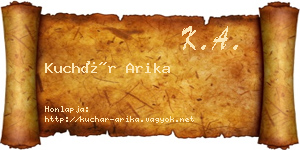 Kuchár Arika névjegykártya
